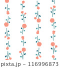 薔薇のシームレスパターン 116996873