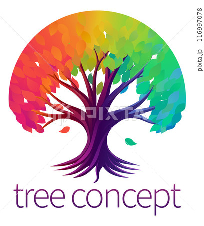 Rainbow Tree Abstract Stylised Concept Design Icon Rainbow Tree Abstract Stylised Concept Design Icon 116997078