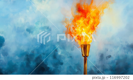 Flame of Unity Ignites for the Upcoming Olympic Games in Paris France 2024 116997202