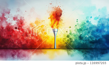 The Excitement of the 2024 Olympic Games Torch in Paris, France 116997203