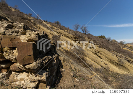 Majestic Rock Formation Towering on Georgia Mountain 116997585