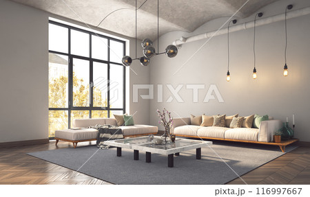 a modern living room 116997667