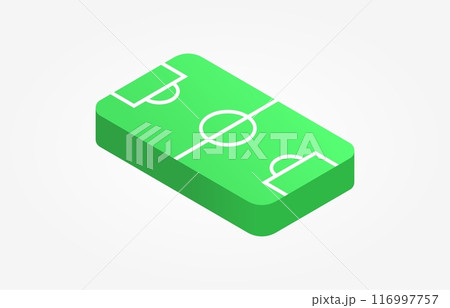 3d football field vector on white background 3d football field vector on white background 116997757