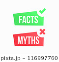 Facts Myths sign icon vector design illustration 116997760