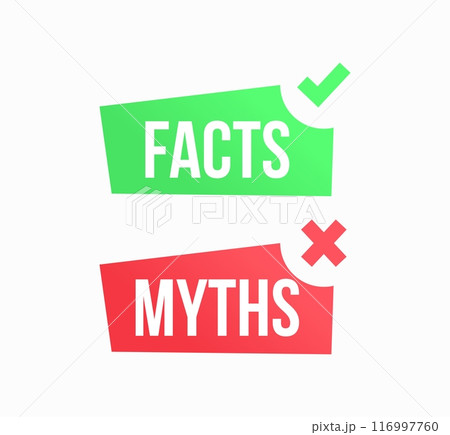 Facts Myths sign icon vector design illustration Facts Myths sign icon vector design illustration 116997760