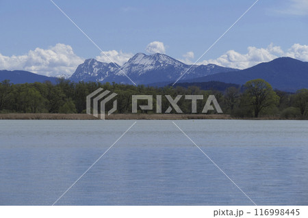 Panorama of lake Chiemsee in Bavaria, Germany 116998445