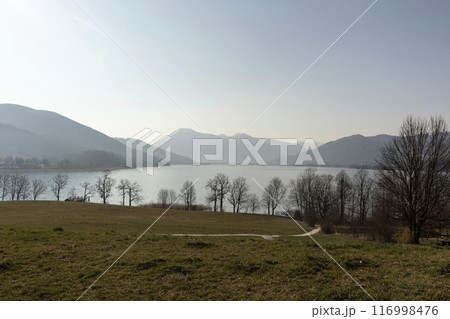 Panorama of lake Tegernsee, Bavaria, Germany Panorama of lake Tegernsee, Bavaria, Germany 116998476