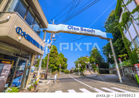 日本の大磯都市景観　7月。JR大磯駅前などを望む＝令和6年7月22日 116998613