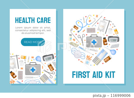 Medical Web Banner Design with Hospital Object Vector Template Medical Web Banner Design with Hospital Object Vector Template 116999006