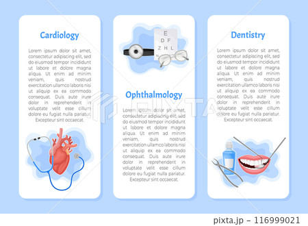 Medical Web Banner Design with Hospital Object Vector Template 116999021
