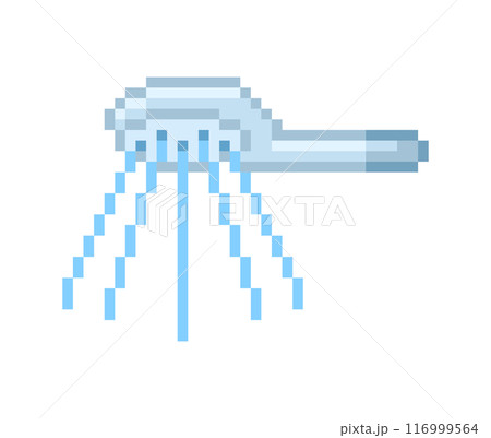 シャワーヘッドのピクセルイラストレーション 116999564
