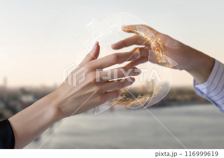 The concept of ecological interaction in the city. The concept of ecological interaction in the city. 116999619