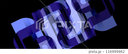 Dynamic waves, flowing lines, stripes vector geometric elements minimal pattern. Vector Illustration For Wallpaper, Banner, Background, Card, Book Illustration, landing page 116999862