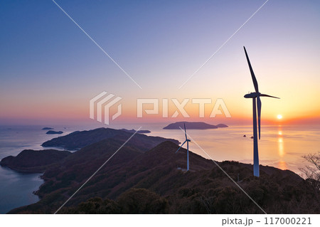 【上盛山展望台からの風景】 山口県熊毛郡上関町長島 117000221