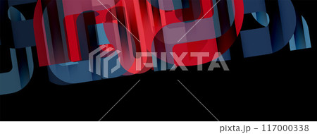 Lines, abstract letter style design background. Geometric vector Illustration For Wallpaper, Banner, Background, Card, Book Illustration, landing page 117000338