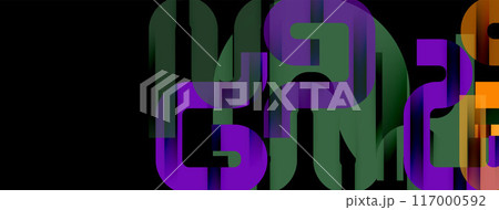 Lines, abstract letter style design background. Geometric vector Illustration For Wallpaper, Banner, Background, Card, Book Illustration, landing page 117000592