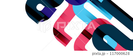 Lines, abstract letter style design background. Geometric vector Illustration For Wallpaper, Banner, Background, Card, Book Illustration, landing page 117000628