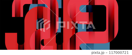 Lines, abstract letter style design background. Geometric vector Illustration For Wallpaper, Banner, Background, Card, Book Illustration, landing page 117000721