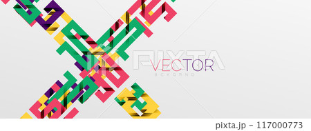 Color bend lines with shadow texture effect. Vector Illustration For Wallpaper, Banner, Background, Card, Book Illustration, landing page 117000773