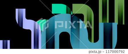 Lines, abstract letter style design background. Geometric vector Illustration For Wallpaper, Banner, Background, Card, Book Illustration, landing page 117000792