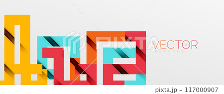 Color bend lines with shadow texture effect. Vector Illustration For Wallpaper, Banner, Background, Card, Book Illustration, landing page 117000907