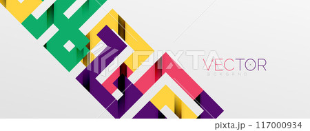 Color bend lines with shadow texture effect. Vector Illustration For Wallpaper, Banner, Background, Card, Book Illustration, landing page 117000934