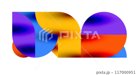 Tech minimal circular shapes geometric art. Vector modern circles Tech minimal circular shapes geometric art. Vector modern circles 117000951