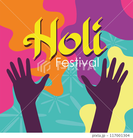 Holi carnival poster Vector Holi carnival poster Vector 117001304