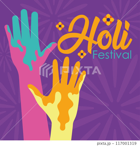 Holi carnival poster Vector Holi carnival poster Vector 117001319