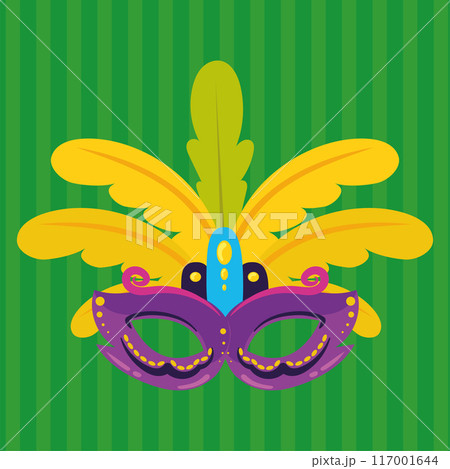 Colored carnival mask Vector 117001644