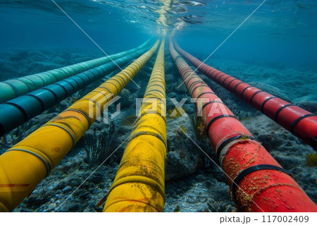 backbone internet cables laid along the ocean floor backbone internet cables laid along the ocean floor 117002409