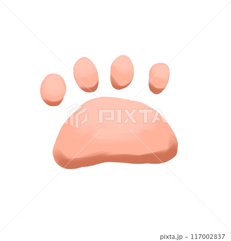 Cat paw pads, color illustration Cat paw pads, color illustration 117002837