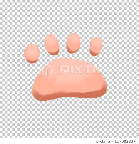 Cat paw pads, color illustration Cat paw pads, color illustration 117002837
