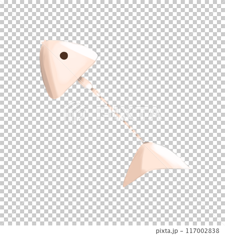 Fish bones in cartoon style, color illustration 117002838