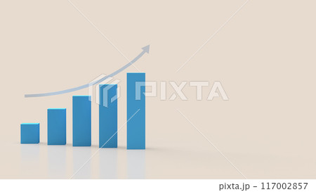 The  chart for Business concept 3d rendering. 117002857
