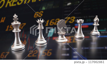 The Chess for Business concept 3d rendering. The Chess for Business concept 3d rendering. 117002861