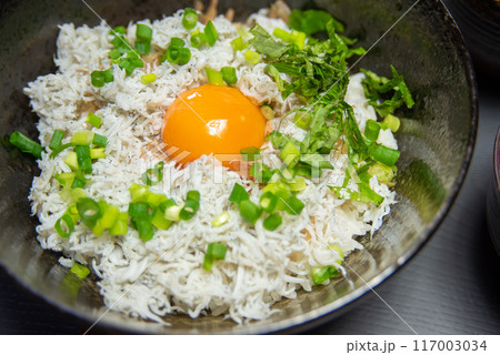 和食の朝食ちりめん丼 117003034