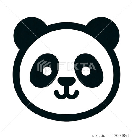 パンダのシンプルなアイコン パンダのシンプルなアイコン 117003061