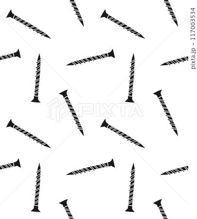 Vector seamless pattern of hand drawn nail pin 117003534