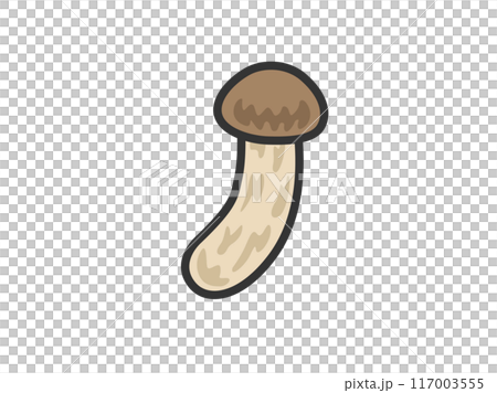 松茸のアイコン(線画カラー)のイラスト 松茸のアイコン(線画カラー)のイラスト 117003555