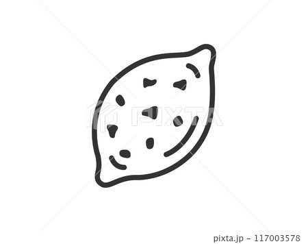 サツマイモのアイコン（線画）のイラスト 117003578