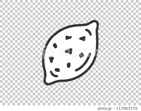 サツマイモのアイコン（線画）のイラスト 117003578