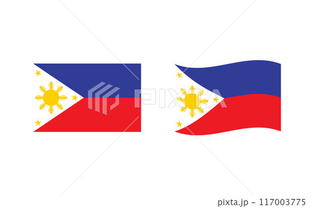 フィリピンの国旗のイラストセット 117003775