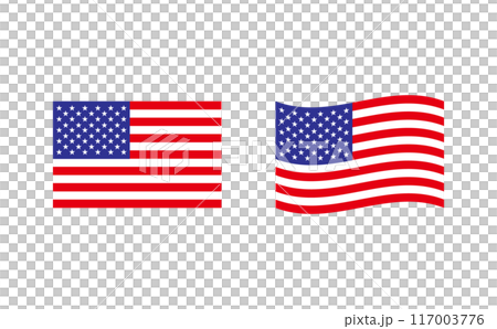 United States of America flag illustration set 117003776