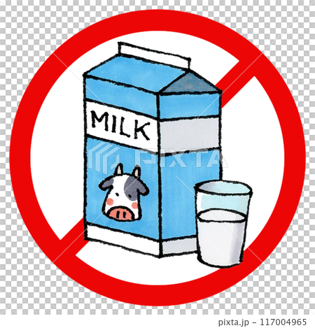牛乳禁止マーク 117004965