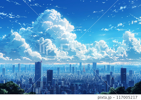 生成AI　東京　イラスト 117005217