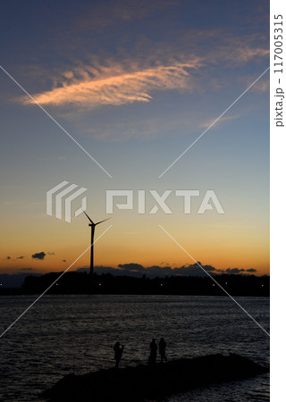 真夏の青い海の風景 117005315