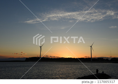 真夏の青い海の風景 117005317