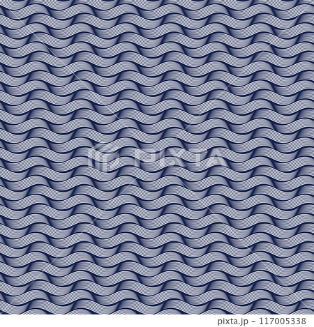 A Geometric Waves Seamless Pattern for Japanese seamless pattern of traditional clothes design. Decorative 117005338