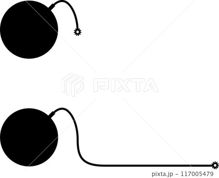 導火線の付いた球形の爆弾 導火線の付いた球形の爆弾 117005479